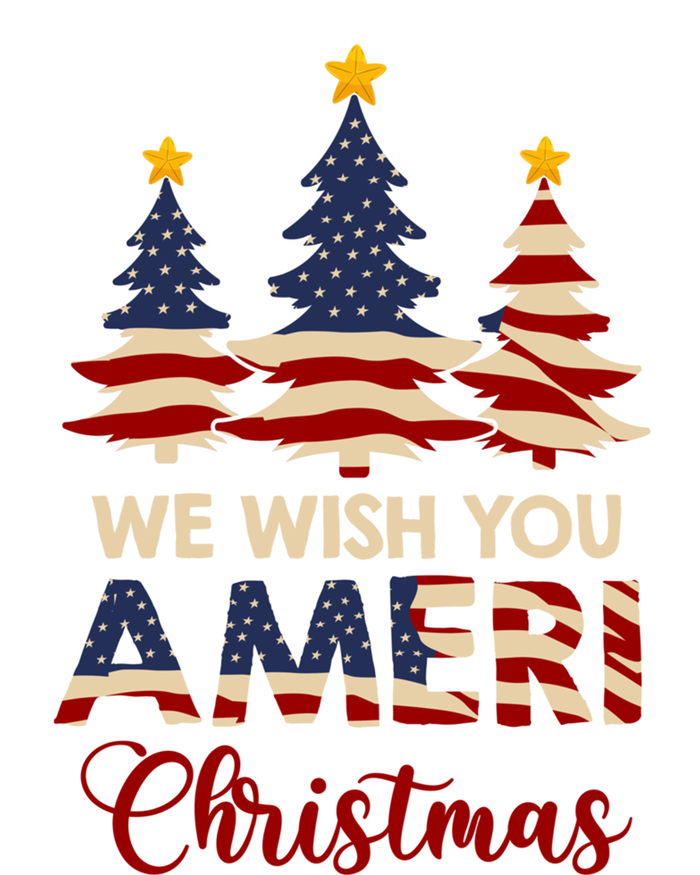 We Wish You Ameri Christmas American Flag Xmas Tree Great Gift T-Shirt