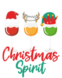 Christmas Spirits Funny Glasses Of Wine Santa Hat Reindeer Gift Tall Long Sleeve T-Shirt