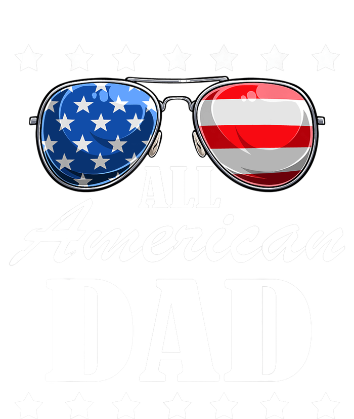 4th July Dad Gift | All American Patriot USA Dad Tie Dye Hoodie