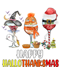 Happy Hallothanksmas Wine Glasses Witch Santa Hat Pumpkin Cute Gift 16 in Basic Backpack