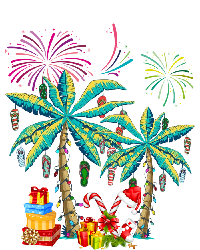 Decorated Christmas Palm Tree Tropical Xmas Coconut Lights Cute Gift T-Shirt