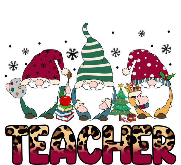 Teacher Leopard Merry Christmas Teacher Gnomes Xmeaningful Giftmas Great Gift Tall T-Shirt