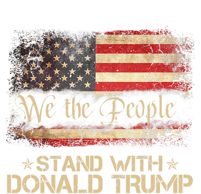 We The People Stand With Donald Trump 2024 American Flag Cooling Performance Crew T-Shirt