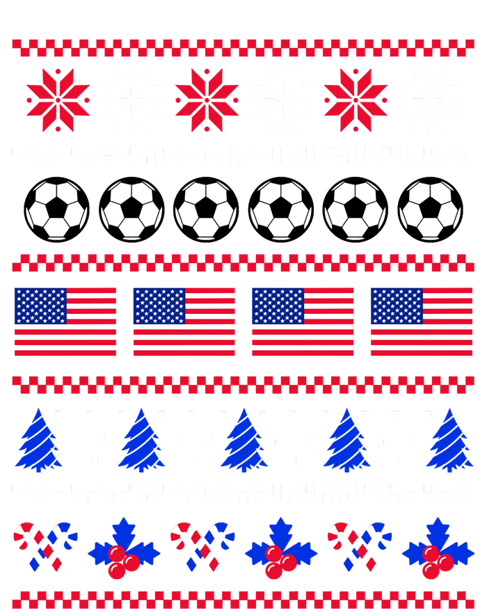 American Flag Soccer Ugly Christmas Sweater America USA Women's Tri-Blend 3/4-Sleeve Raglan Shirt