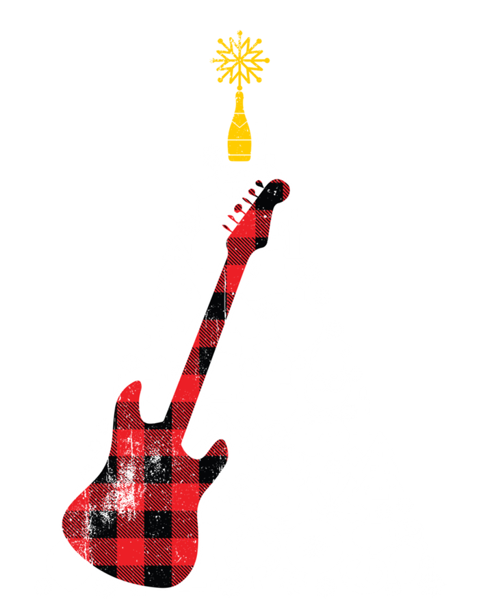 Guitar Red Plaid Christmas Tree Ornat Decor Xmas Pajama Meaningful Gift Sustainable Beanie