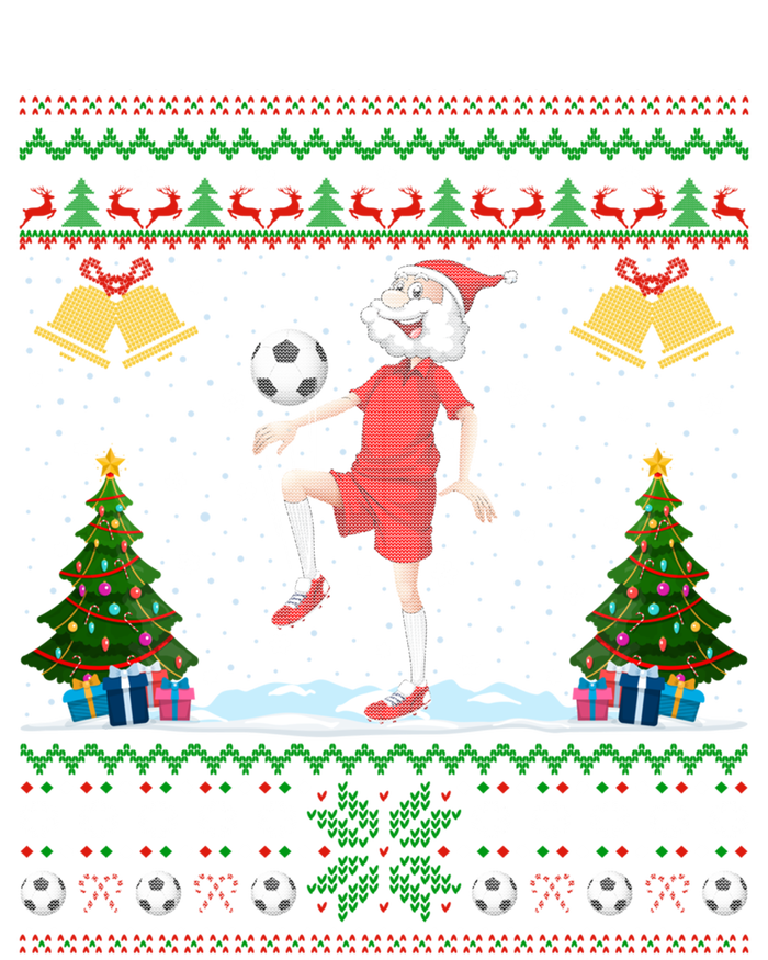 Santa Playing Football Xmas Gift Ugly Soccer Christmas Meaningful Gift T-Shirt