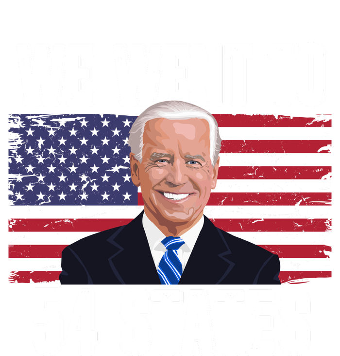 We Went To 54 States USA Flag Joe Biden Funny Large Microfiber Waffle Golf Towel