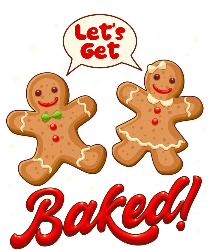 Funny Cute Christmas Let's Get Baked Gingerbread Cookies Premium Hoodie