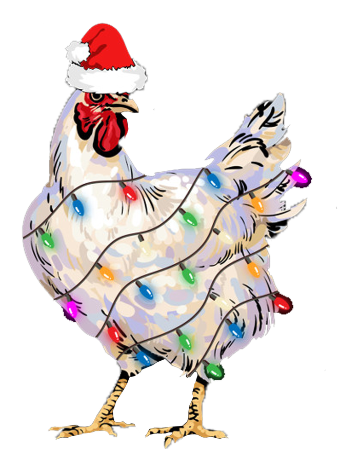 Chicken Christmas Tie-Dye Long Sleeve Shirt