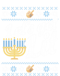 Funny Ugly Hanukkah Sweater Lets Get Lit Orah Cool Gift Tall T-Shirt