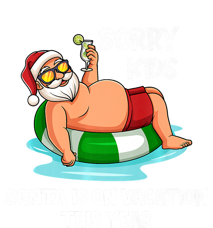 Sorry Santa Is On Vacation This Year Funny Christmas Striped Beanie with Solid Band