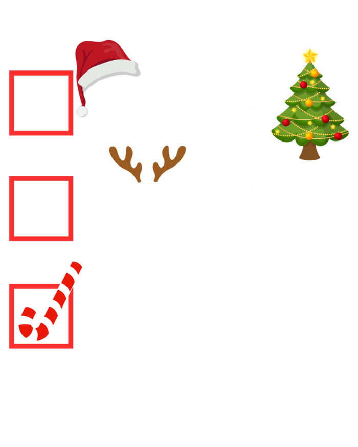 Naughty Nice Ginger Christmas Pajamas Funny Santa Claus Xmas Gift T-Shirt