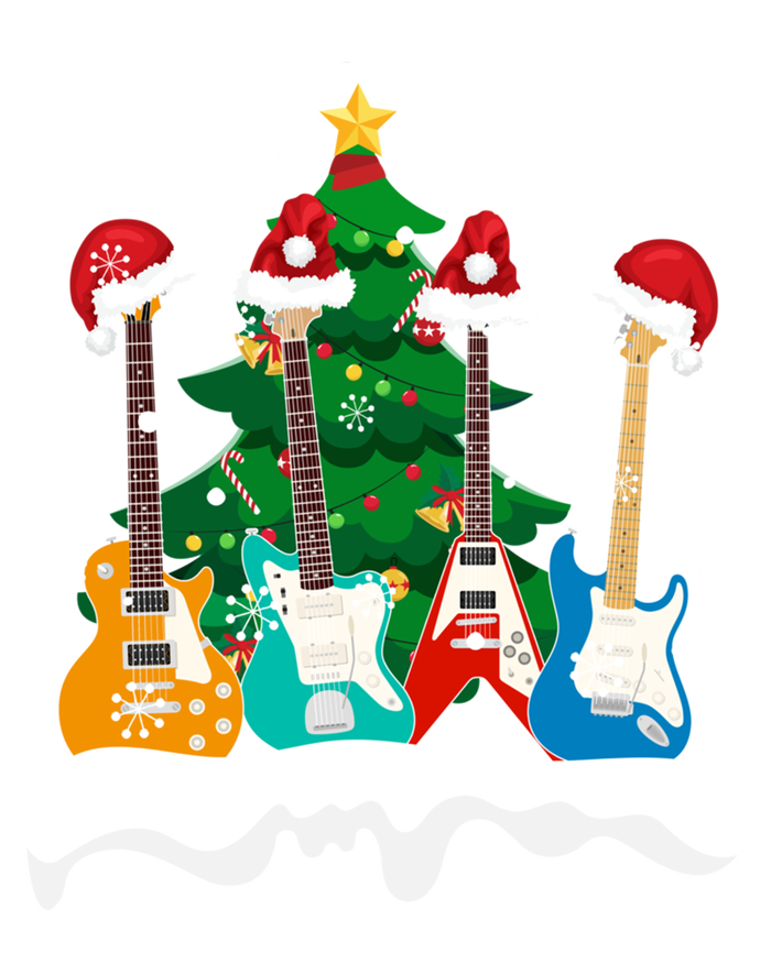 Guitar Santa Snow Christmas Tree Funny For Music Lovers Xmas Great Gift Sweatshirt