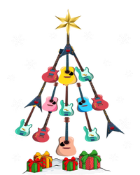 Guitar Tree Lights Christmas Pajamas Guitar Lovers Xmas Tree Cool Gift V-Neck T-Shirt