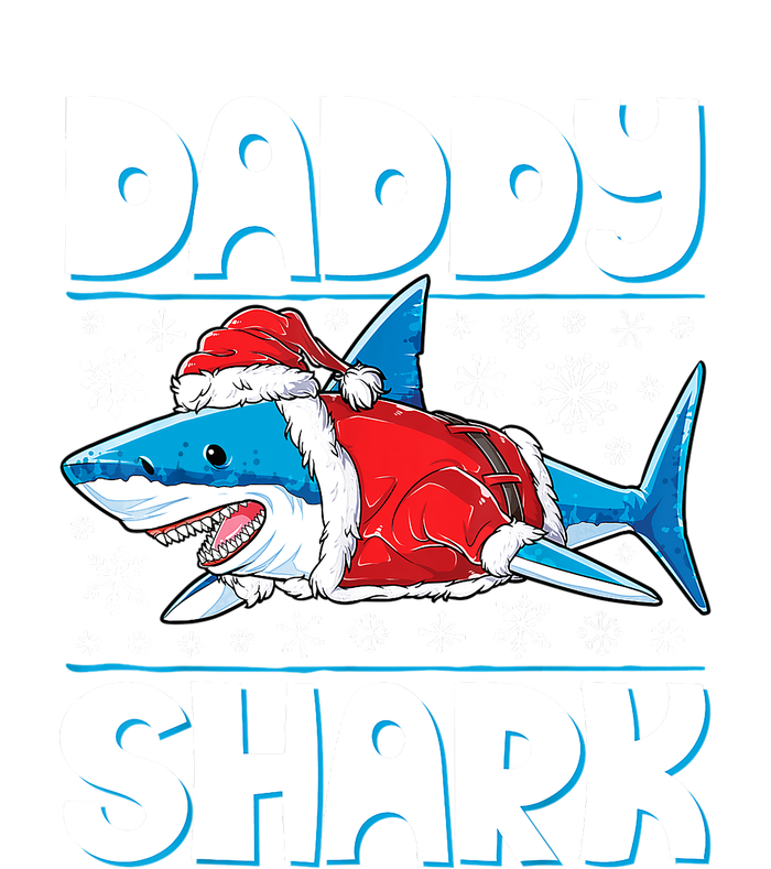 Daddy Sharkmas Shark Santa Hat Christmas Lights Boys Xmas V-Neck T-Shirt