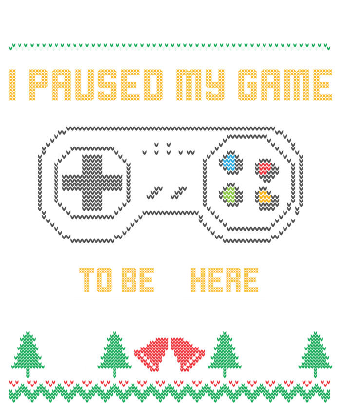 I Paused My Game To Be Here Gaming Ugly Christmas Sweater Gift Short Acrylic Beanie