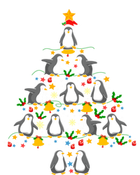 Penguin Lover Christmas Tree Funny Penguin Xmas Tree Gift Zip Tote Bag