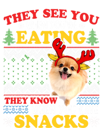 Pomeranian Ugly Xmas Funny Gift They See You're Eating Funny Gift T-Shirt