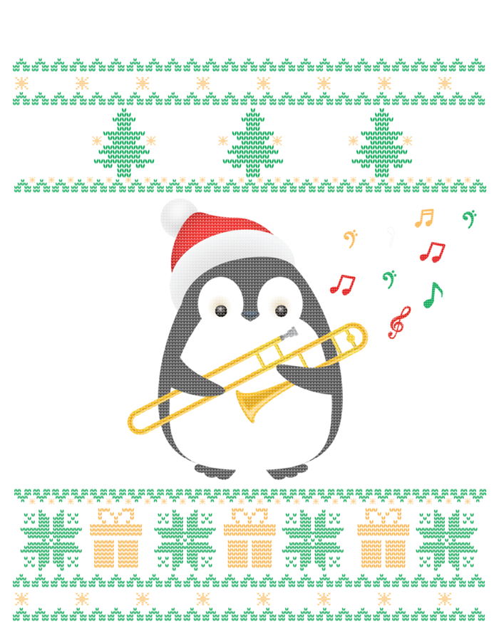 Trombone Ugly Christmas Sweater Penguin Xmas Family Matching Cool Gift Pom Pom 12in Knit Beanie