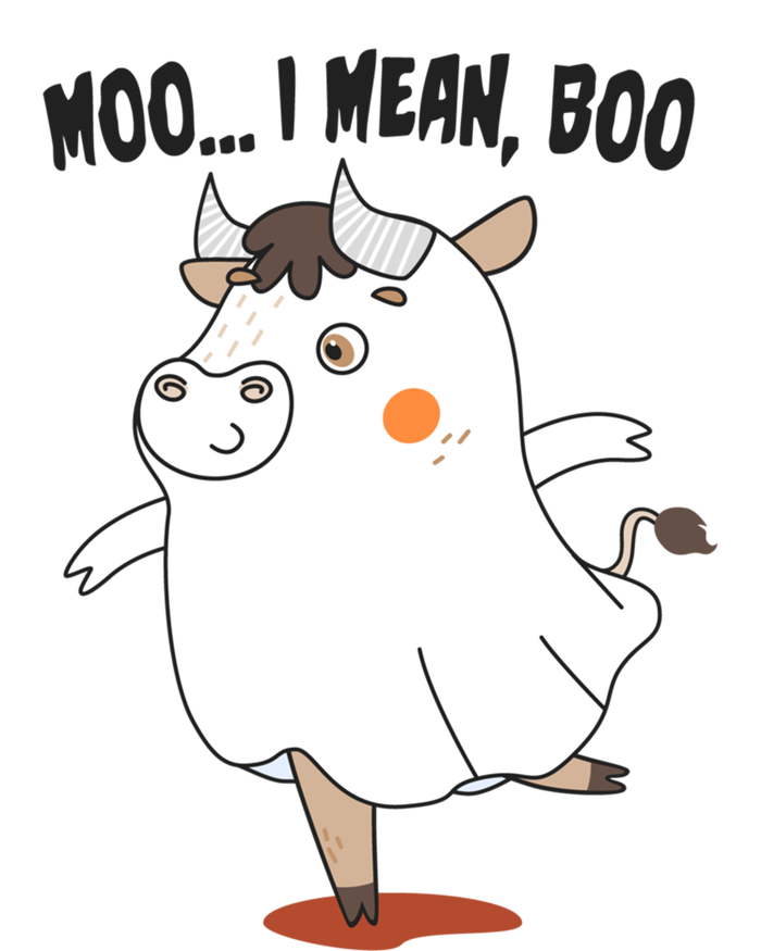 Ghost Cow Moo I Mean Boo Gift For Funny Cow Halloween Gift Ladies Long Sleeve Shirt