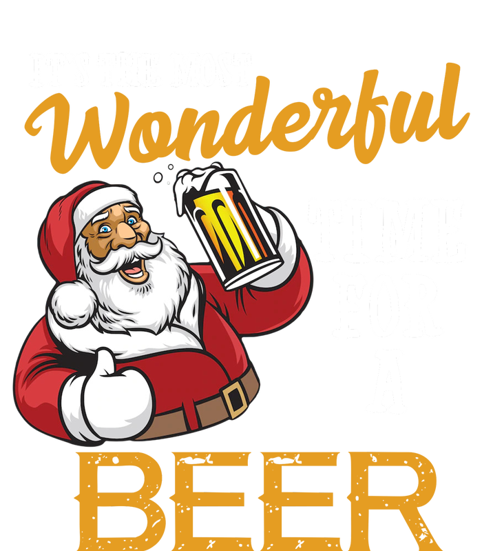 It's The Most Wonderful Time For A Beer Funny Santa Christmas Sweatshirt