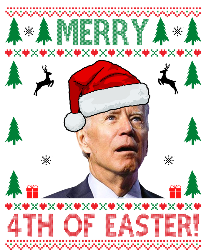 Merry 4th Of Easter Funny Joe Biden Ugly Christmas Long Sleeve Pajama Set