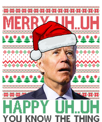 Merry Uh You Know The Thing Confused Joe Biden Funny Ugly Christmas Women’s Perfect Tri Rocker Tank