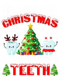 All I Want For Christmas Is My Two Front Teeth Funny Xmas Gift Women's Flannel Pajama Set