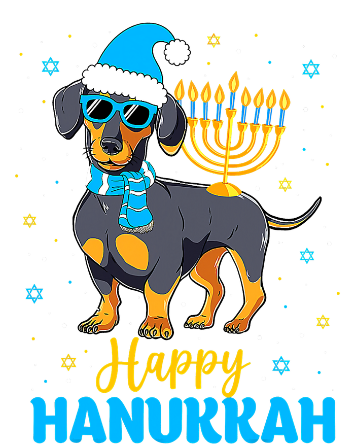 Funny Jewish Dachshund Menorah Happy Hanukkah Chanukah T-Shirt