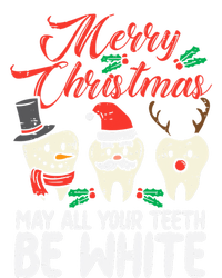 Merry Christmas Teeth Be White Funny Dentist Xmas Dental Gift Sustainable Knit Beanie