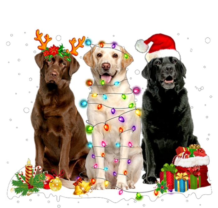 Three Labrador Retriever Xmas Labrador Retriever Lover Gift Premium T-Shirt