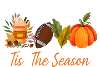 Tis The Season Pumpkin Leaf Latte Fall Thanksgiving Football Gift Short Acrylic Beanie