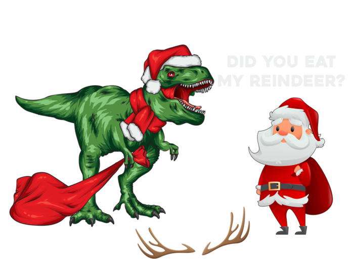 Did You Eat My Reindeer Dinosaur Cool Gift Funny Christmas Xmas Cool Gift Stripe Pom Pom Beanie