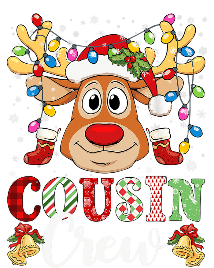 Christmas Cousin Crew Reindeer Santa Hat Lights Teens Toddler Hoodie