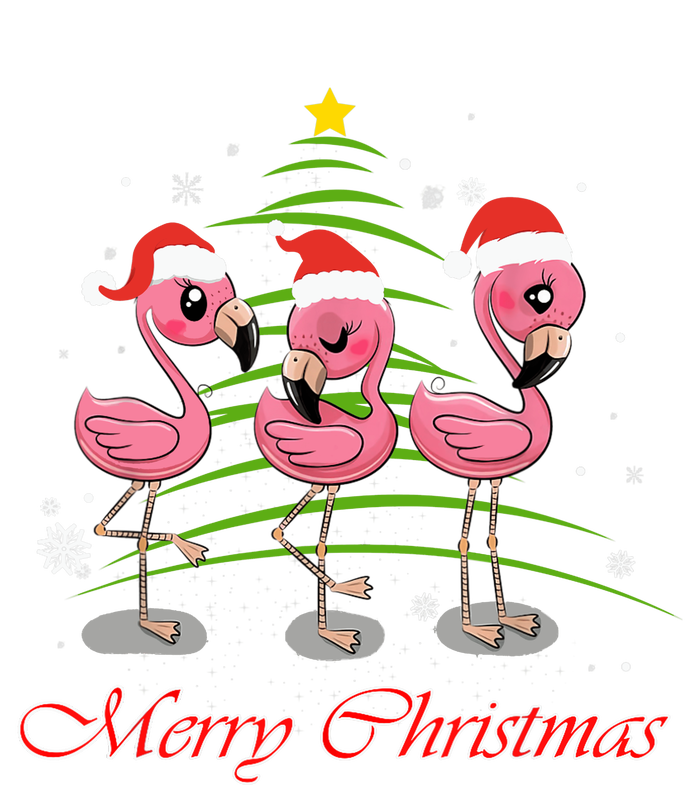 Merry Christmas Flamingo Santa Hat Funny Gifts Teens Girls Sweatshirt Cinch Pack Bag