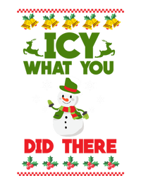 Icy What You Did There Funny Gift Merry Christmas Funny Xmas Great Gift Stripe Pom Pom Beanie