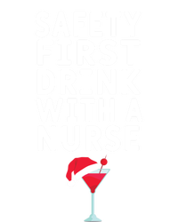 Safety First With A Nurse Funny Christmas Funny Nurse Funny Gift V-Neck T-Shirt