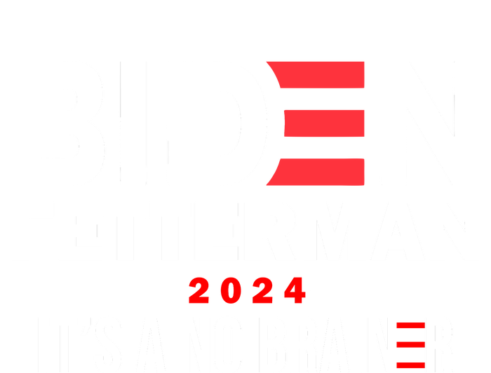 Biden Fetterman 2024 It's A No Brainer 24 Election USA Sustainable Beanie