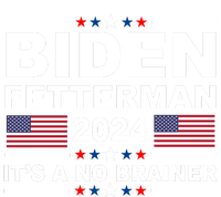 Joe Biden John Fetterman 2024 It's A No Brainer Funny Sustainable Knit Beanie