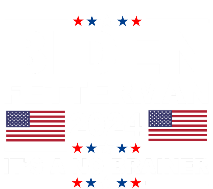 Joe Biden John Fetterman 2024 It's A No Brainer Funny Sustainable Knit Beanie