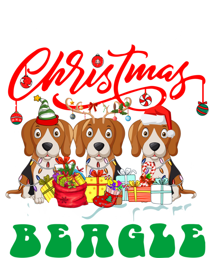 All I Want For Xmas Is A Beagle Three Santa Reindeer Dogs Gift Tall T-Shirt