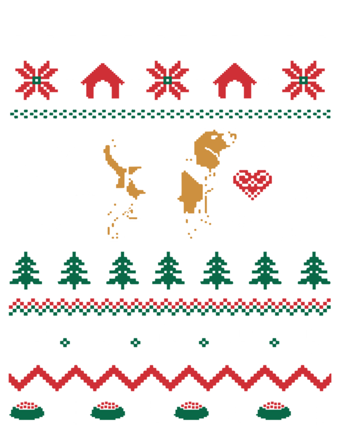 Beagle Dog Ugly Christmas Sweater Xmas Stripe Pom Pom Beanie