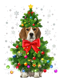 Beagle Dog Xmas Decoration Santa Christmas Tree Gift Women's Tri-Blend 3/4-Sleeve Raglan Shirt