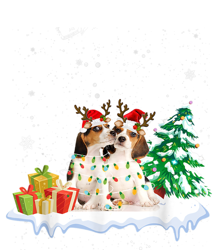 Beagle Santa Christmas Tree Light Pajama Dog Xmas Gift T-Shirt