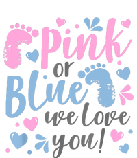 Pink Or Blue We Love You Gender Reveal Baby Shower Gift Women's Tri-Blend 3/4-Sleeve Raglan Shirt