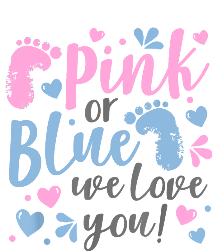 Pink Or Blue We Love You Gender Reveal Baby Shower Gift Women's Tri-Blend 3/4-Sleeve Raglan Shirt