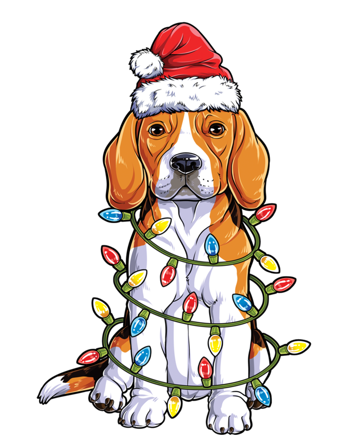 Beagle Santa Christmas Tree Lights Xmas Funny Gift Boys Gift T-Shirt