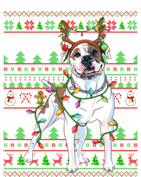 Ugly Xmas Sweater Style Lights American Bulldog Christmas Gift Bumper Sticker