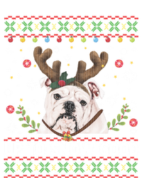 White English Bulldog Dog Reindeer Ugly Christmas Sweater Gift Sweatshirt Cinch Pack Bag