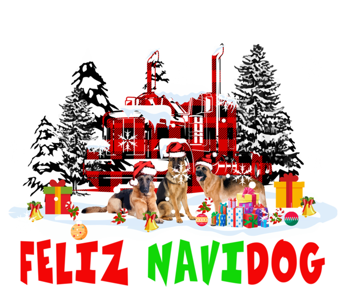 Feliz Navidad Dog Xmas Truck Three Santa Ger Shepherds Gift 16 in Basic Backpack